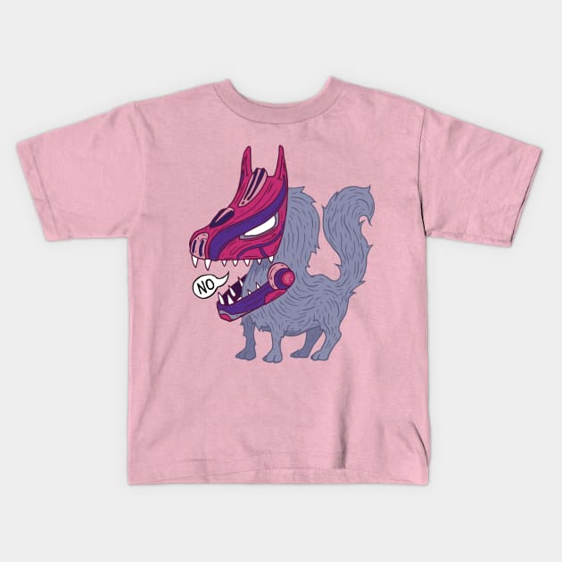 Masked Dog! Kids T-Shirt by davidnoexiste